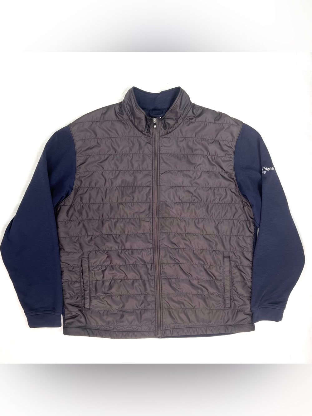 FootJoy Jacket Mens XL Gray/Blue Hybrid Quilted Full Zip Performance Golf